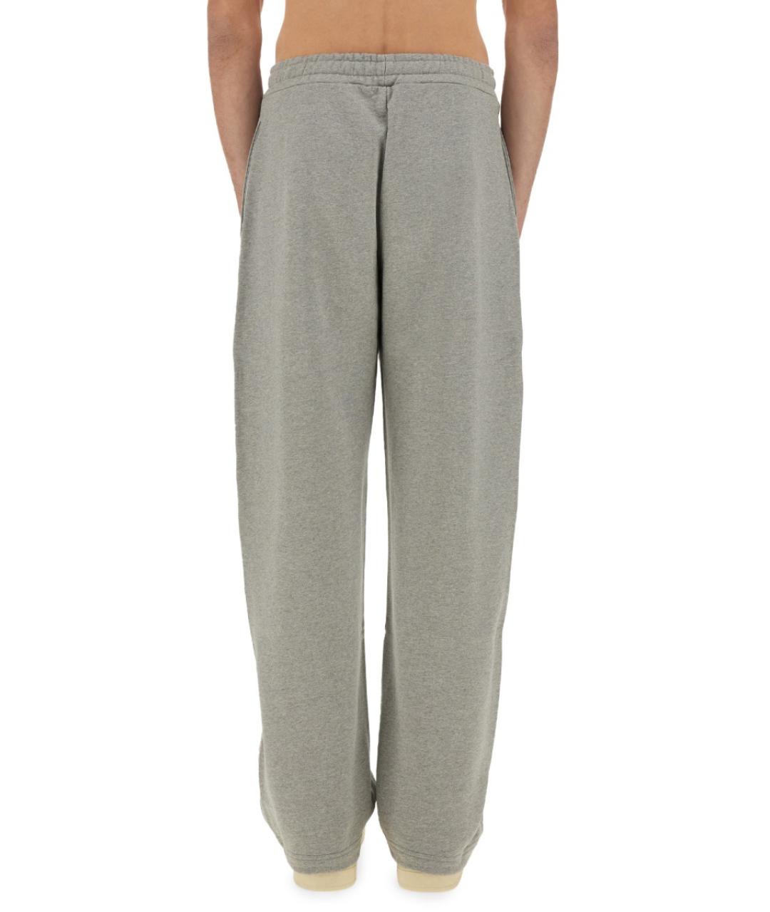 MARINE SERRE Серые хлопковые повседневные брюки, фото 4