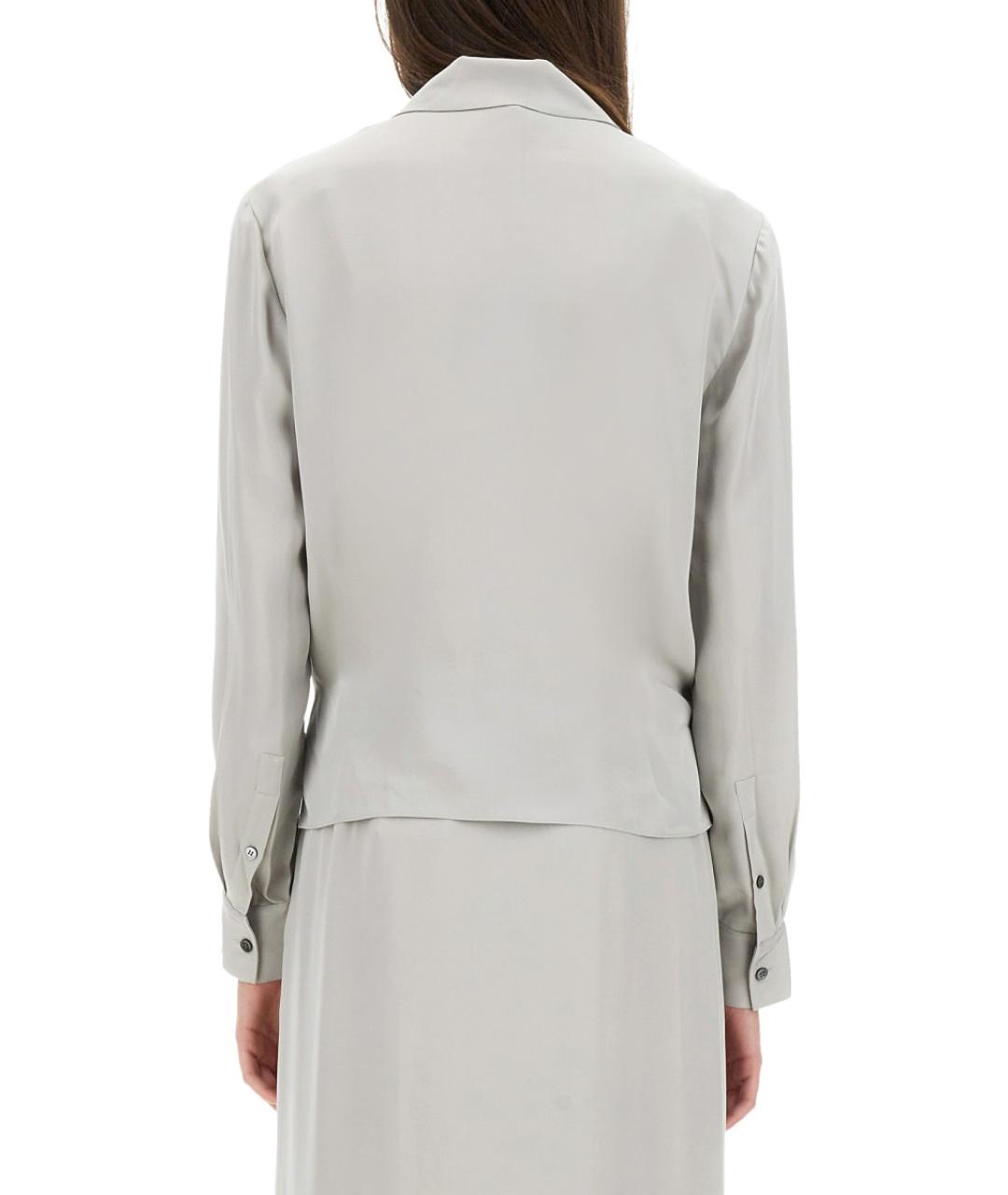 THEORY Серая шелковая рубашка, фото 5