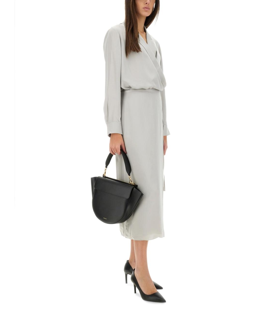 THEORY Серая шелковая рубашка, фото 3