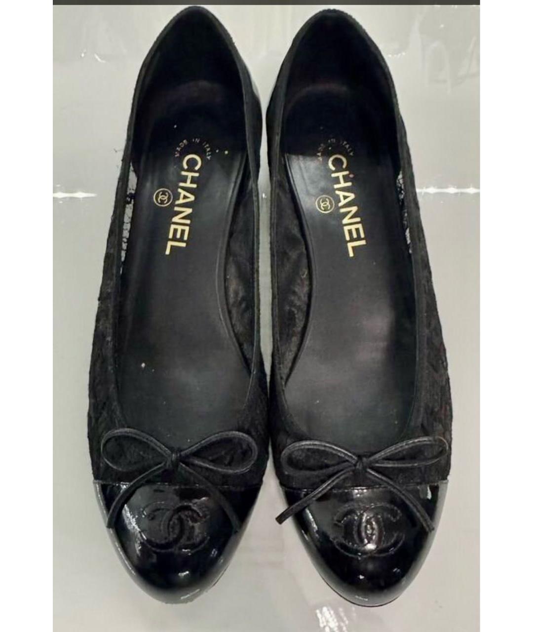 CHANEL Черные кожаные балетки, фото 7