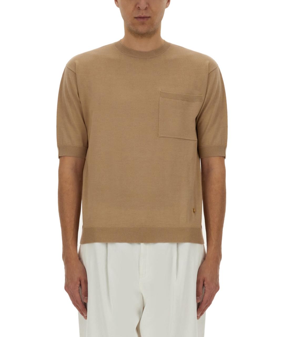 MOSCHINO Бежевый шерстяной джемпер / свитер, фото 5