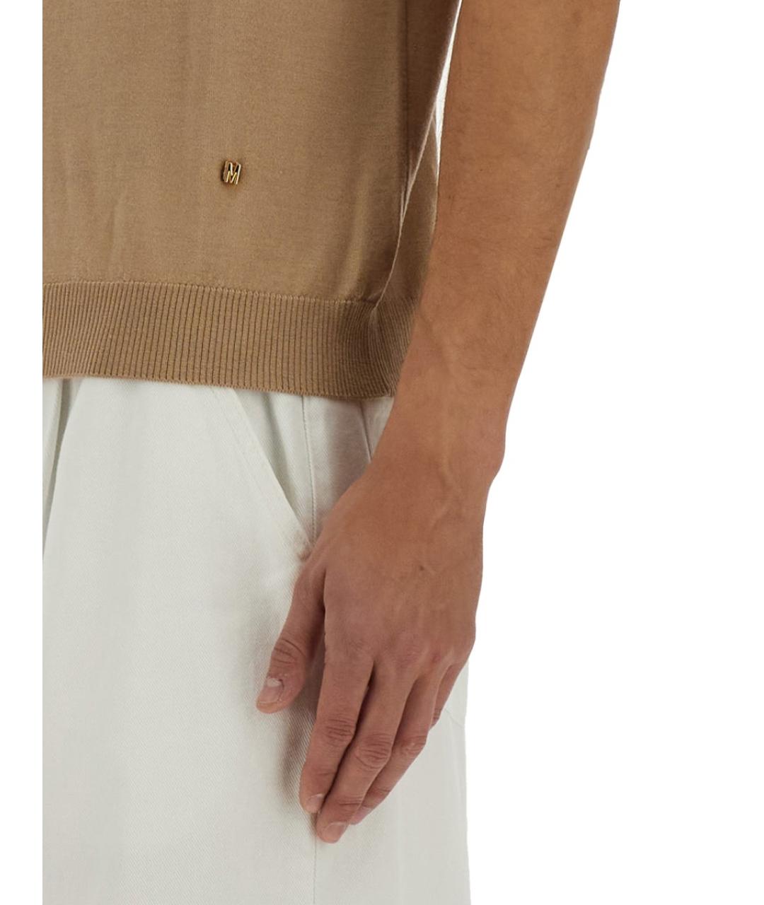 MOSCHINO Бежевый шерстяной джемпер / свитер, фото 4