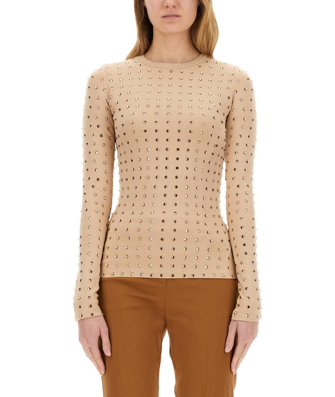 SPORTMAX Бежевая полиамидовая блузы, фото 1