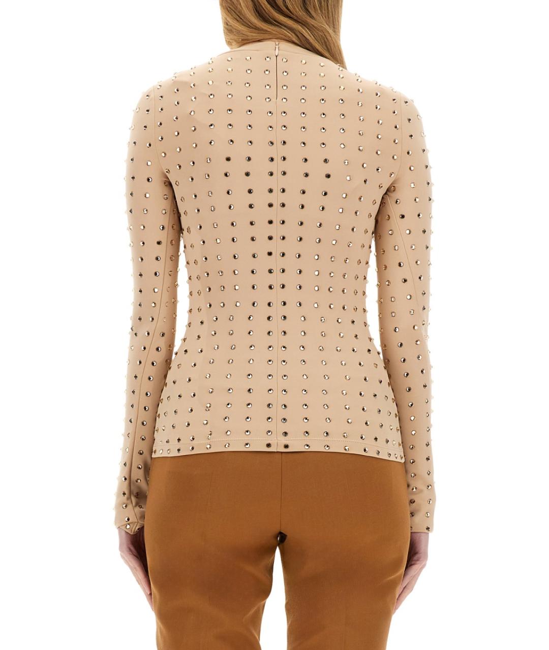 SPORTMAX Бежевая полиамидовая блузы, фото 3