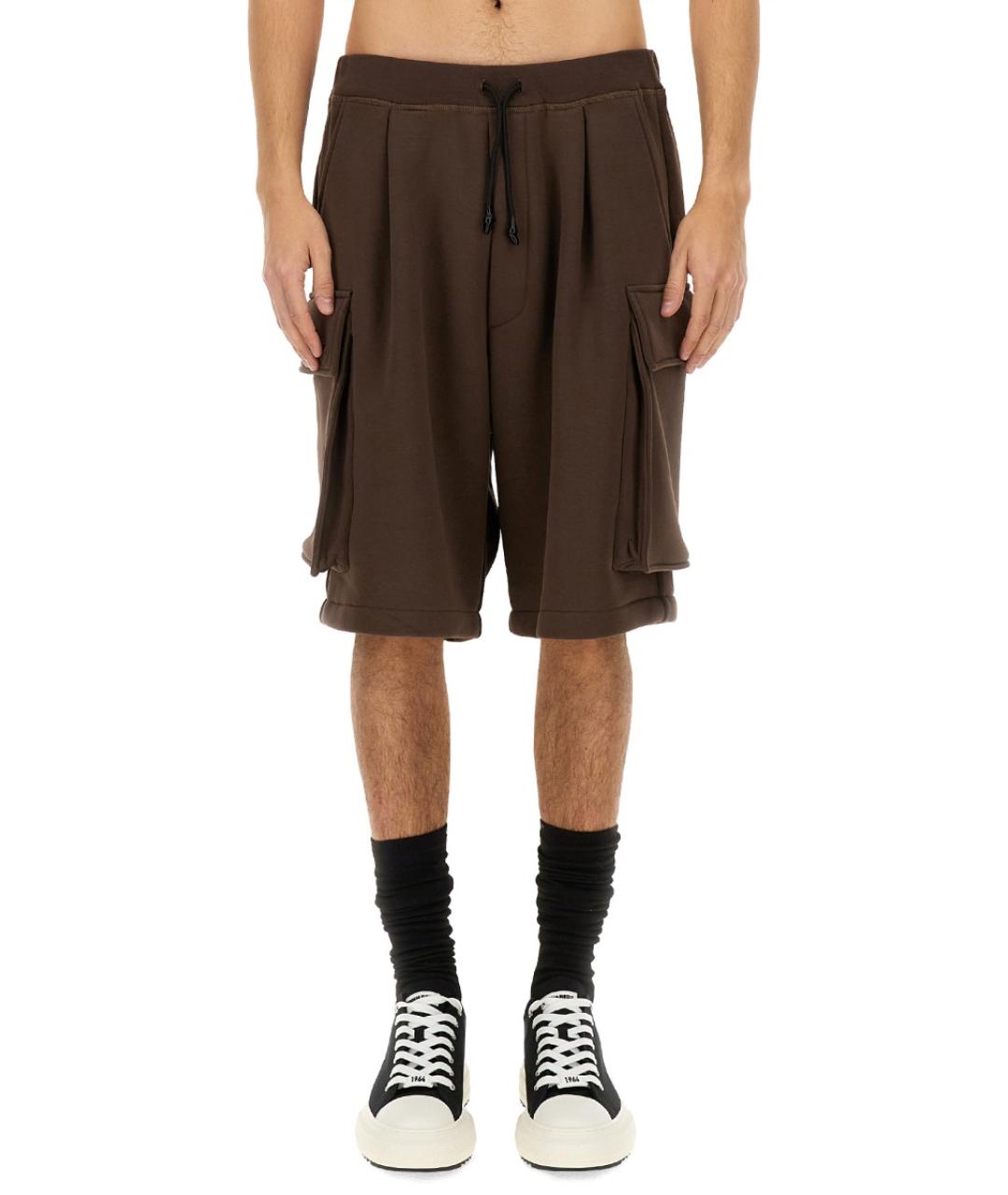 DSQUARED2 Коричневые хлопковые шорты, фото 5