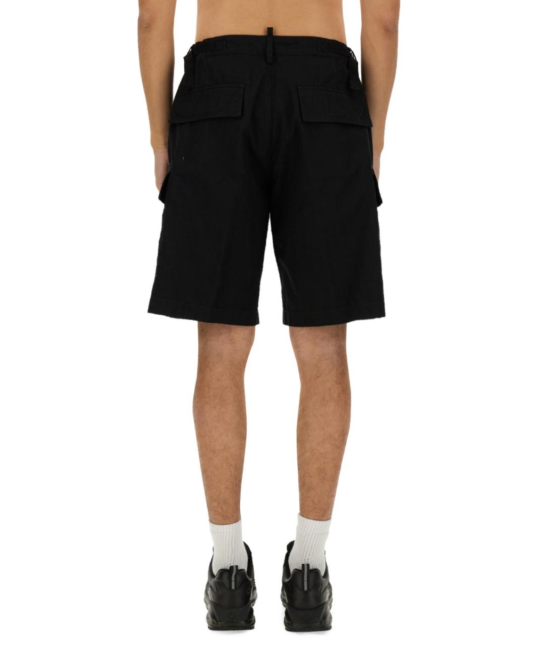 DSQUARED2 Черные хлопковые шорты, фото 3