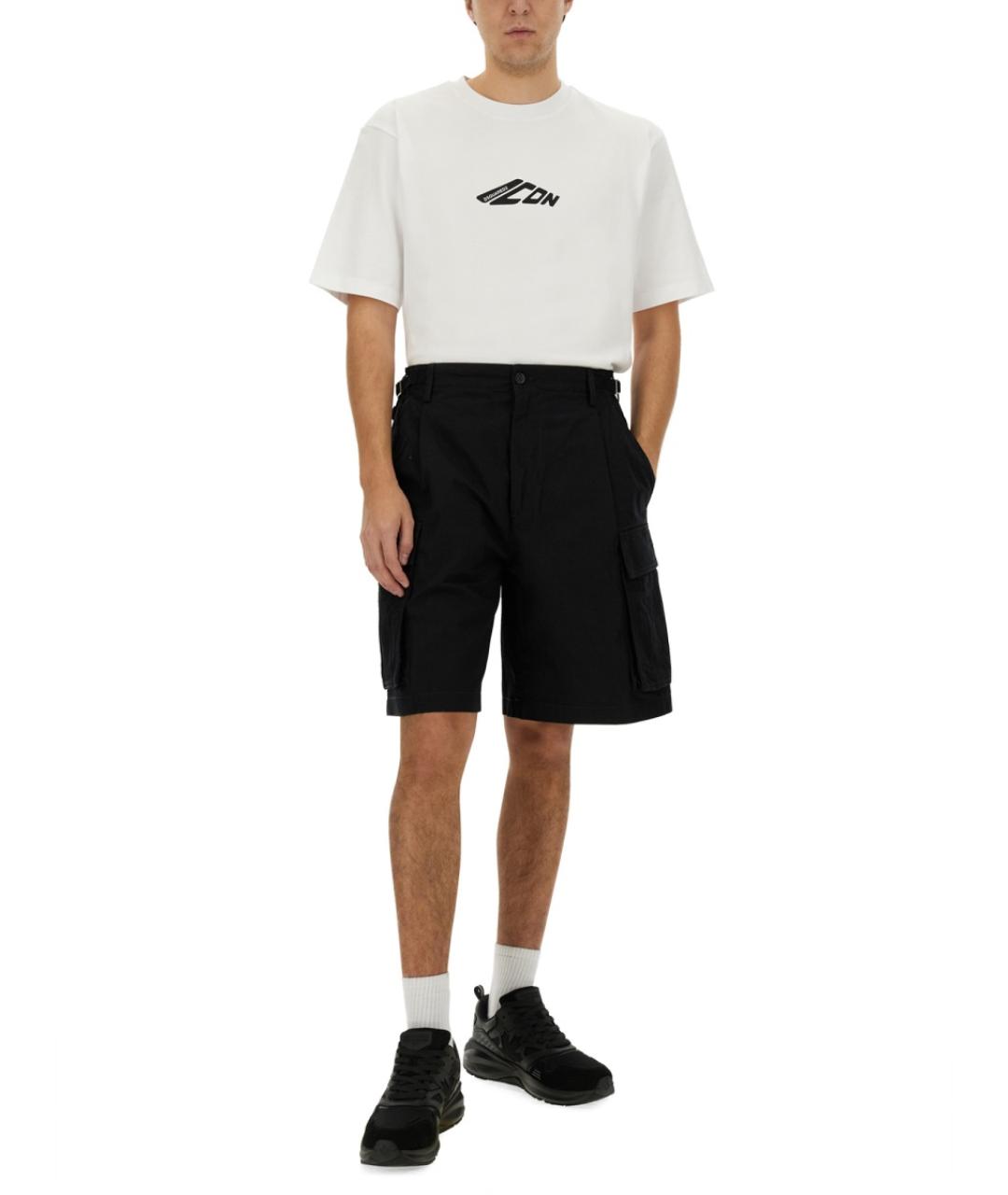 DSQUARED2 Черные хлопковые шорты, фото 2