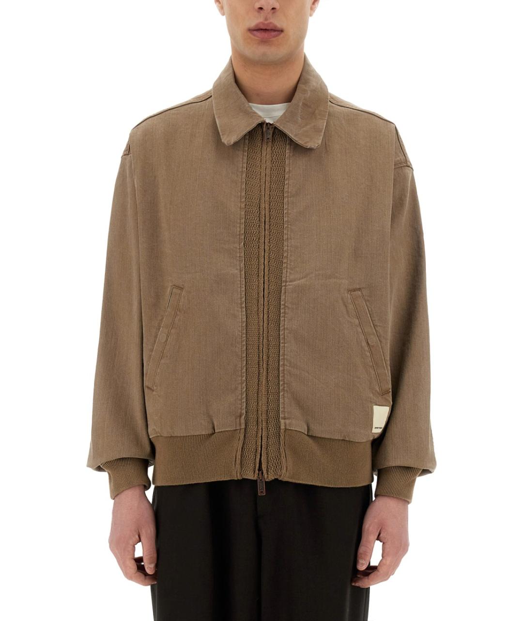 EMPORIO ARMANI Коричневая хлопковая куртка, фото 5