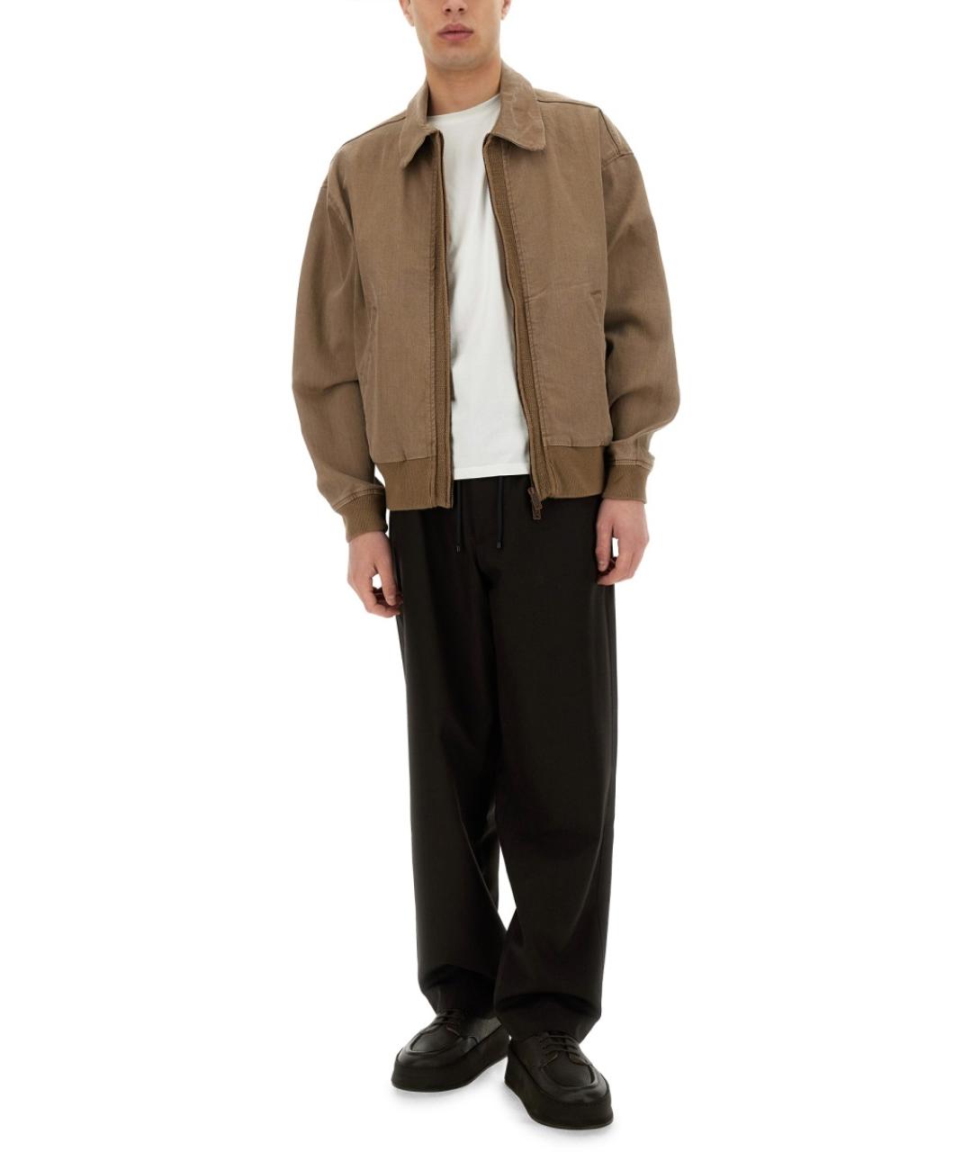 EMPORIO ARMANI Коричневая хлопковая куртка, фото 2