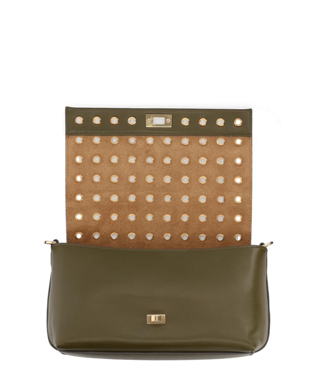 ANYA HINDMARCH Зеленая кожаная сумка через плечо, фото 4