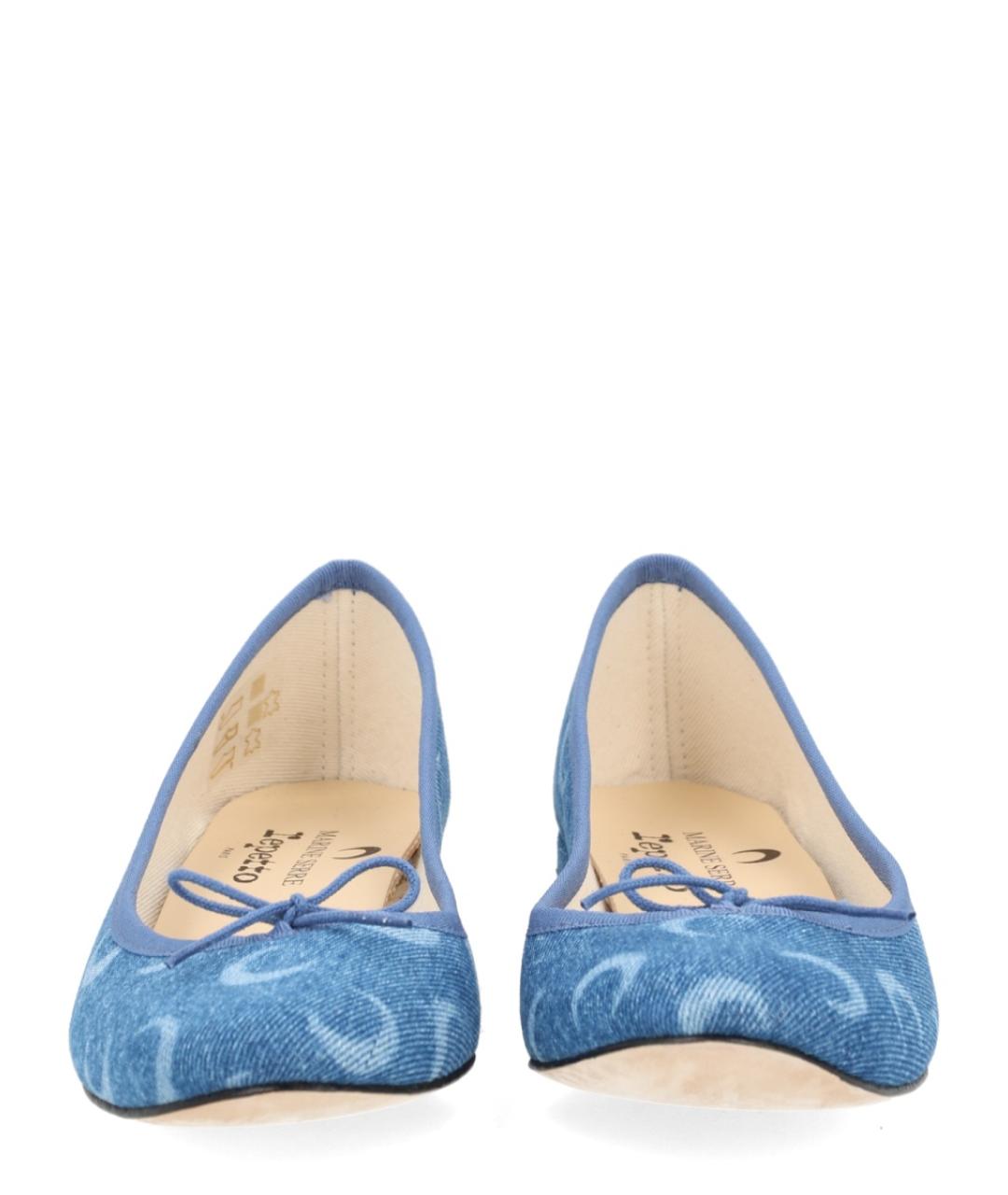 MARINE SERRE Синие текстильные туфли, фото 4