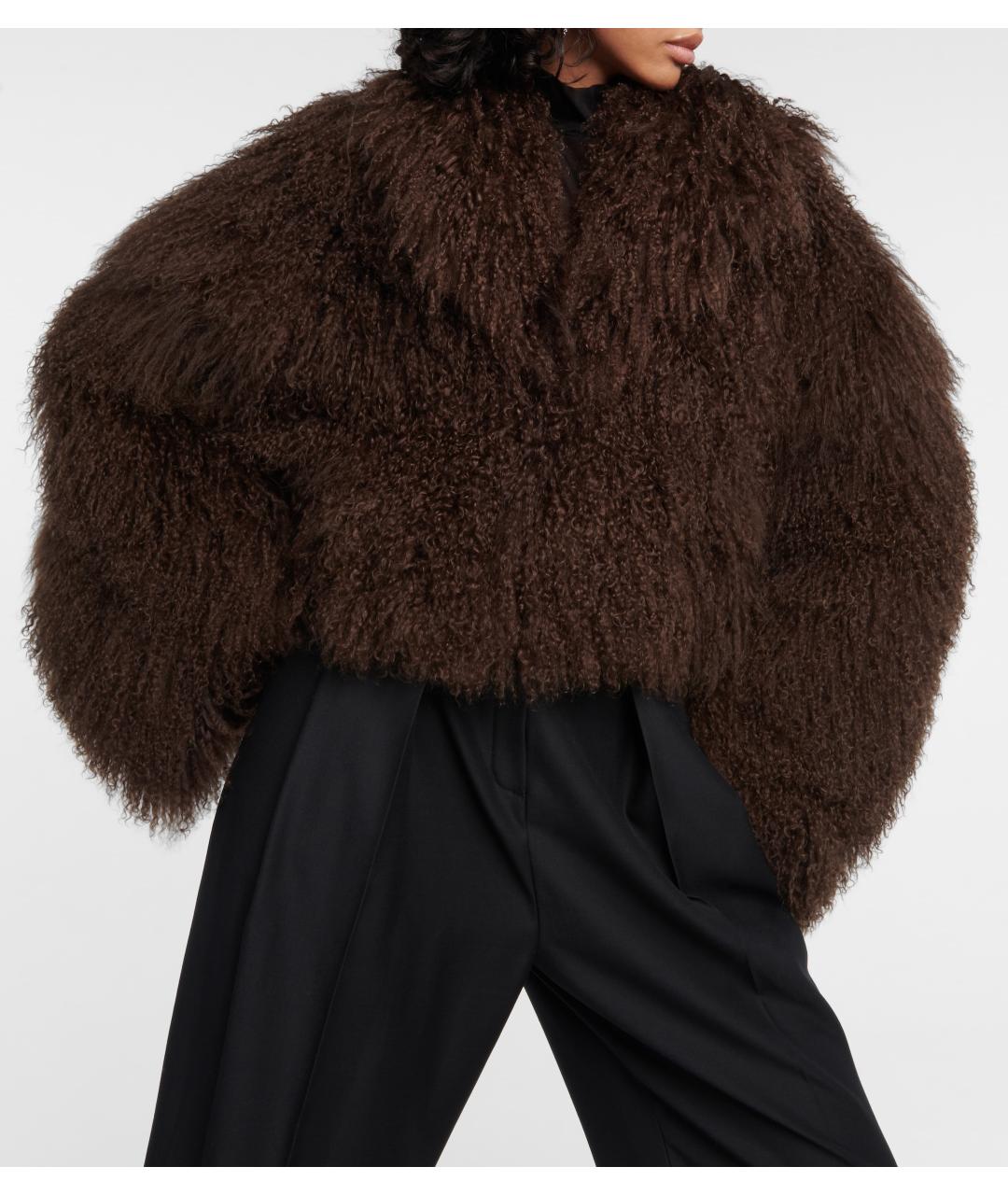 MAGDA BUTRYM Коричневая меховая шуба, фото 2