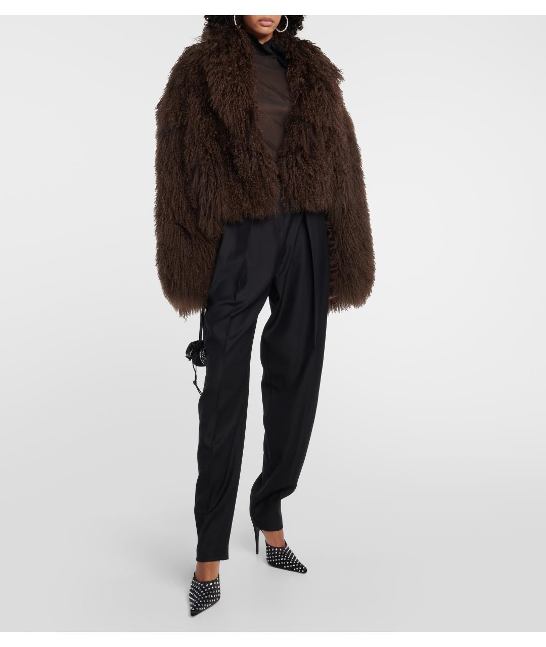 MAGDA BUTRYM Коричневая меховая шуба, фото 3