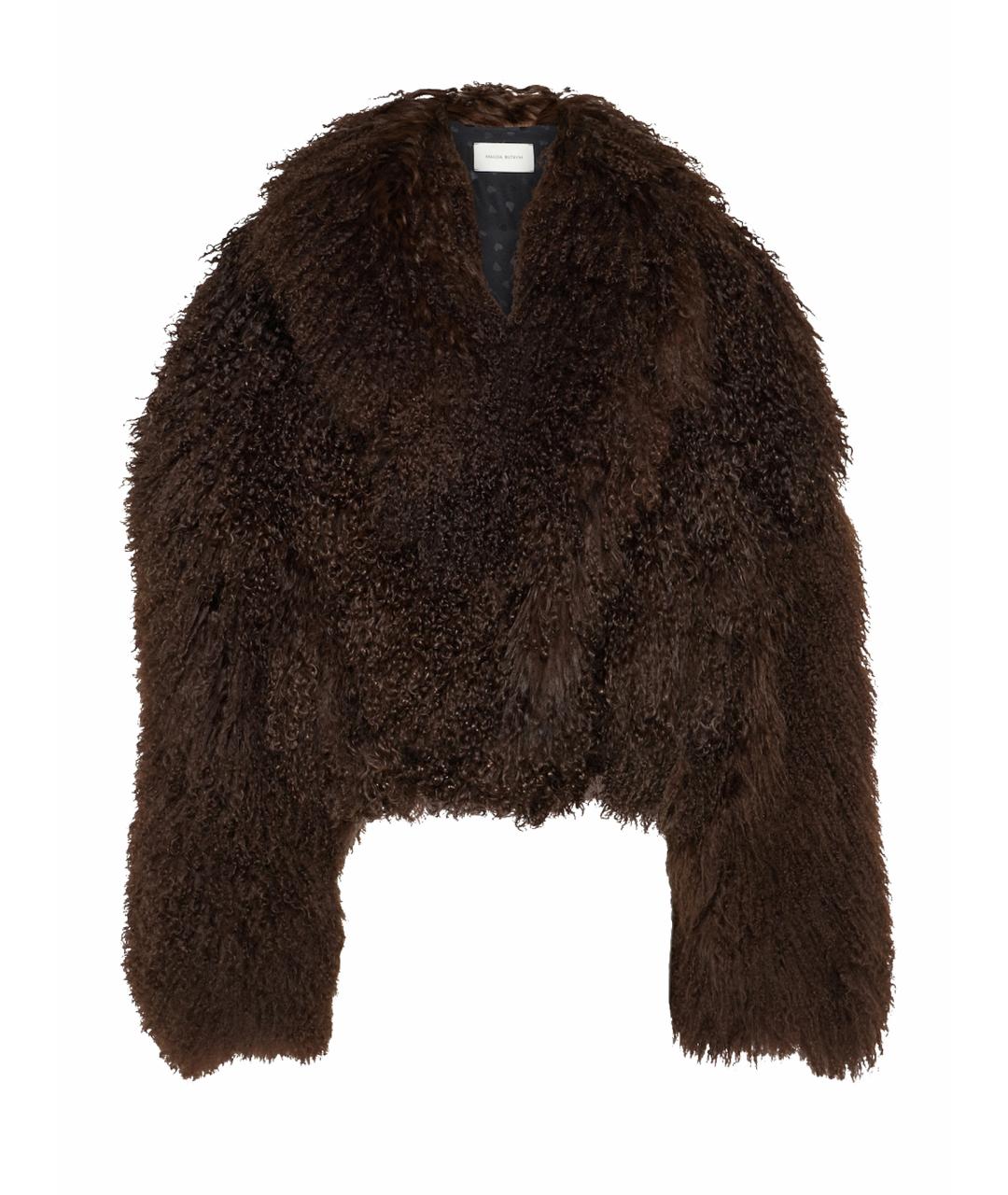 MAGDA BUTRYM Коричневая меховая шуба, фото 1