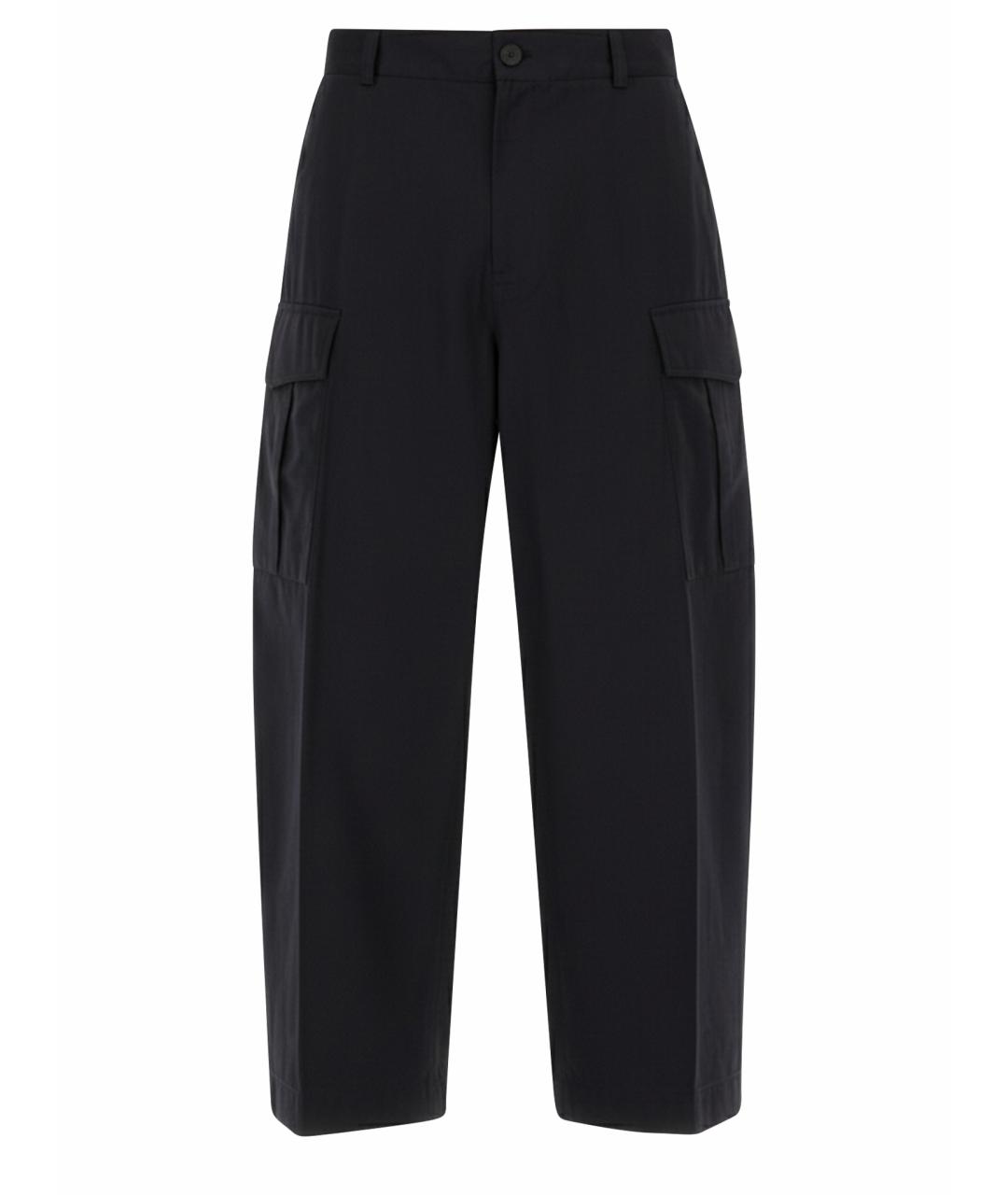 STUDIO NICHOLSON Синие хлопковые повседневные брюки, фото 1