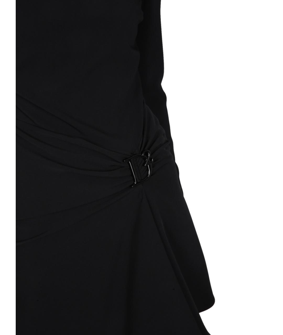 DSQUARED2 Черное полиэстеровое повседневное платье, фото 5