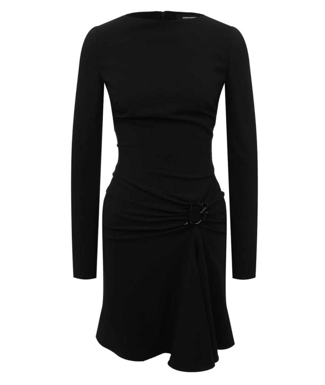 DSQUARED2 Черное полиэстеровое повседневное платье, фото 1