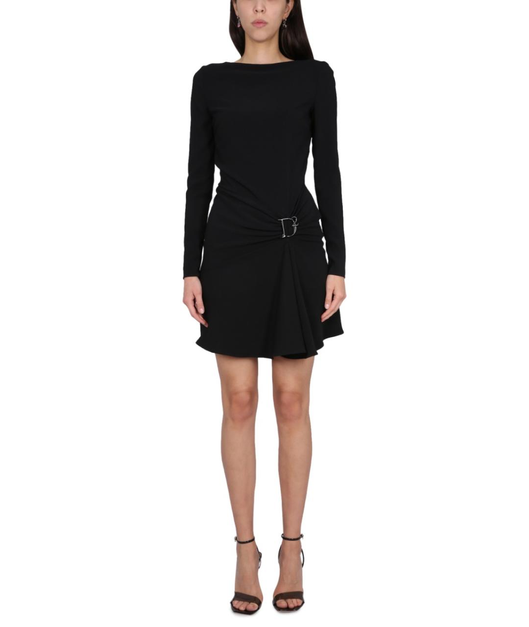 DSQUARED2 Черное полиэстеровое повседневное платье, фото 2