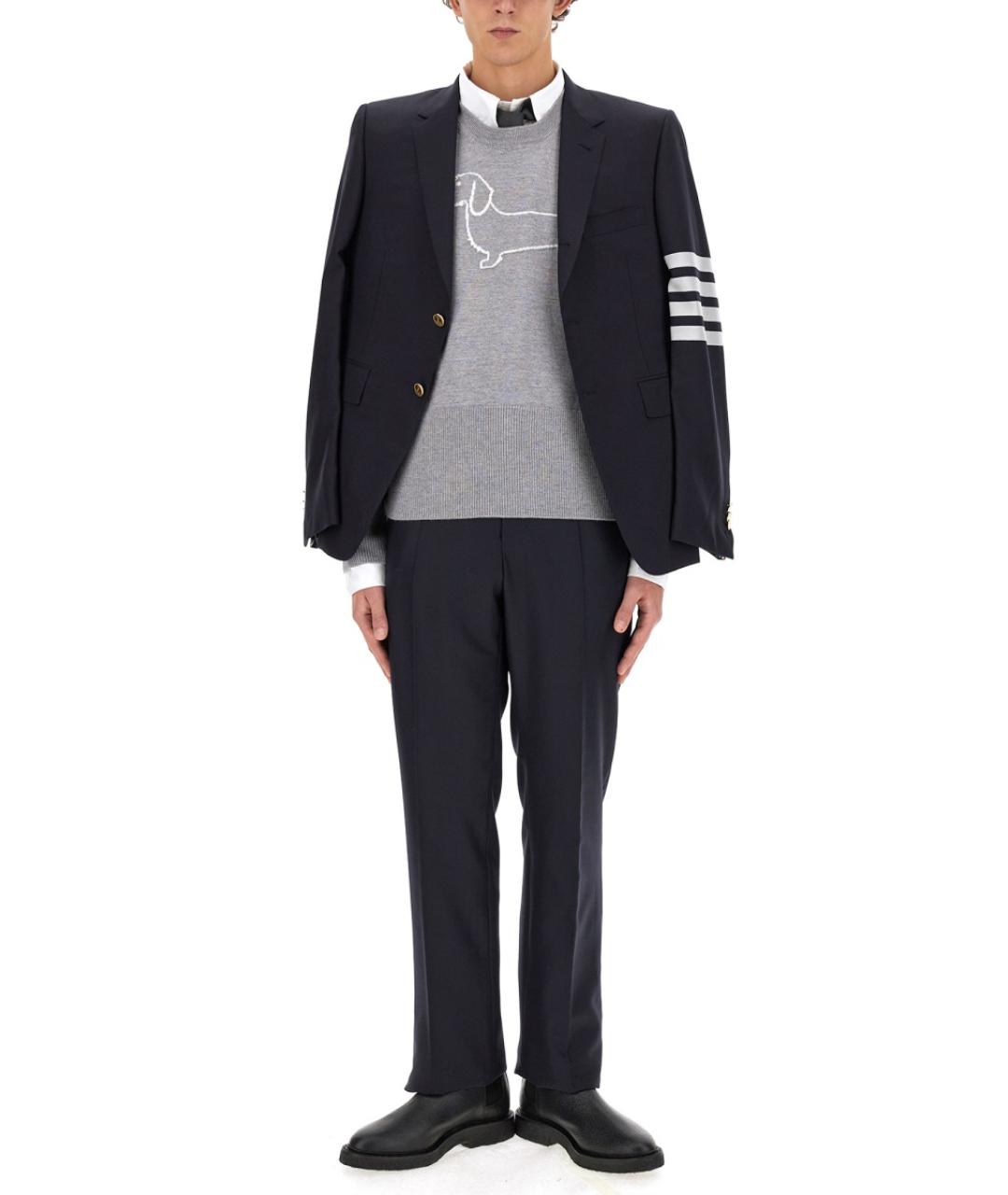 THOM BROWNE Серый шерстяной джемпер / свитер, фото 2