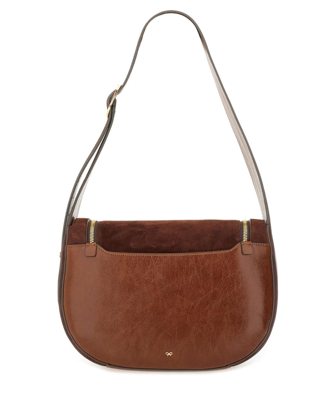 ANYA HINDMARCH Коричневая замшевая сумка через плечо, фото 2