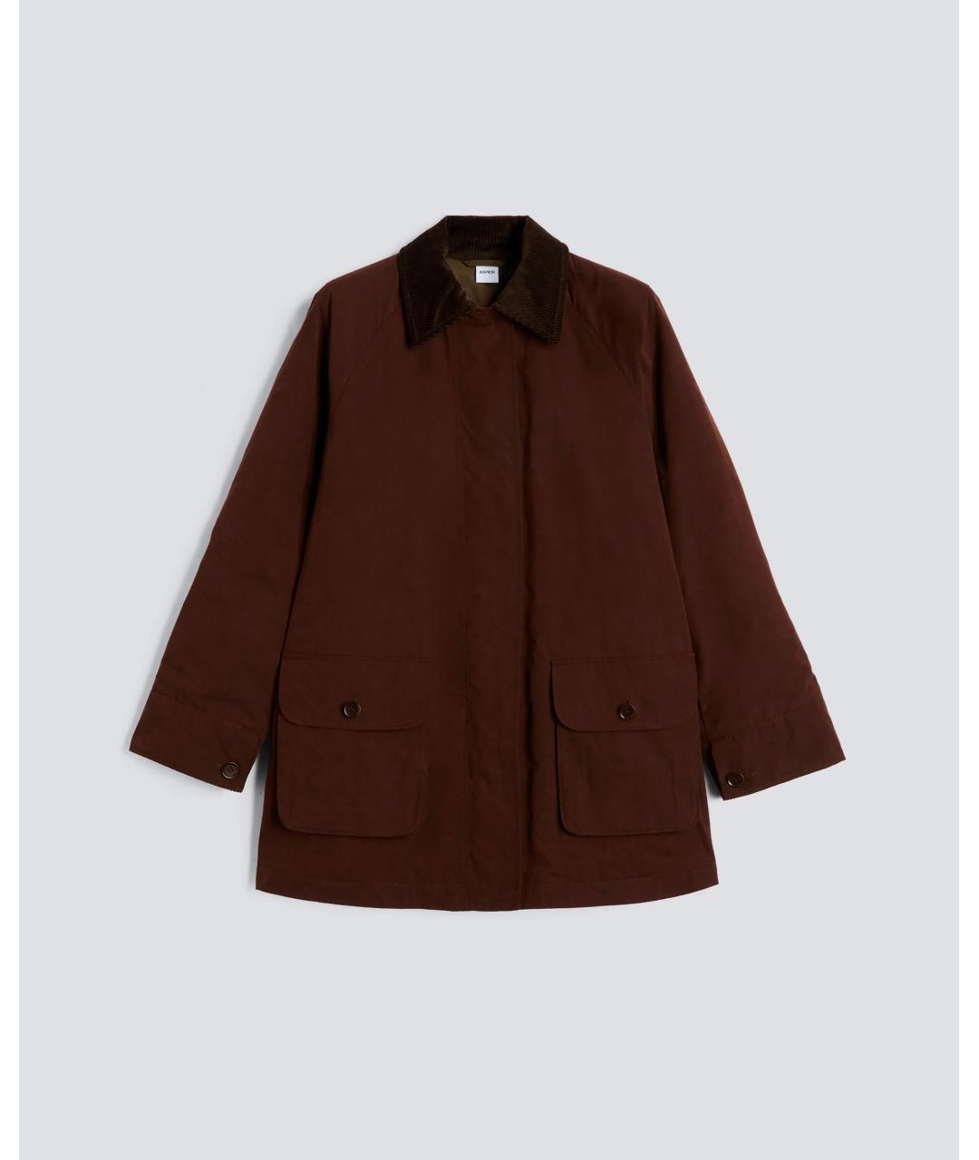 ASPESI Коричневый хлопковый тренч/плащ, фото 6