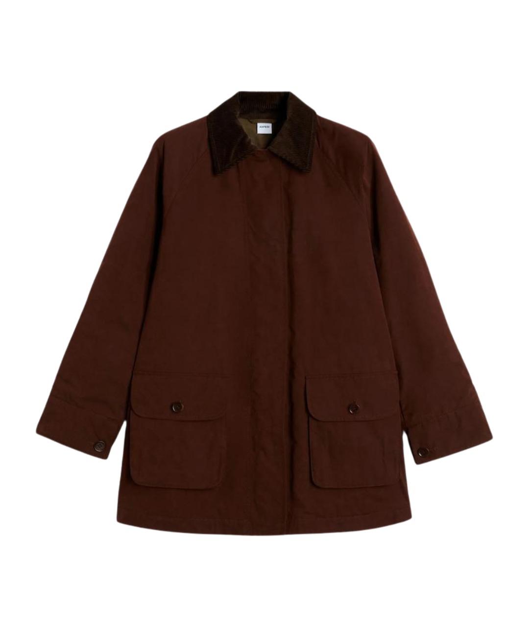 ASPESI Коричневый хлопковый тренч/плащ, фото 1