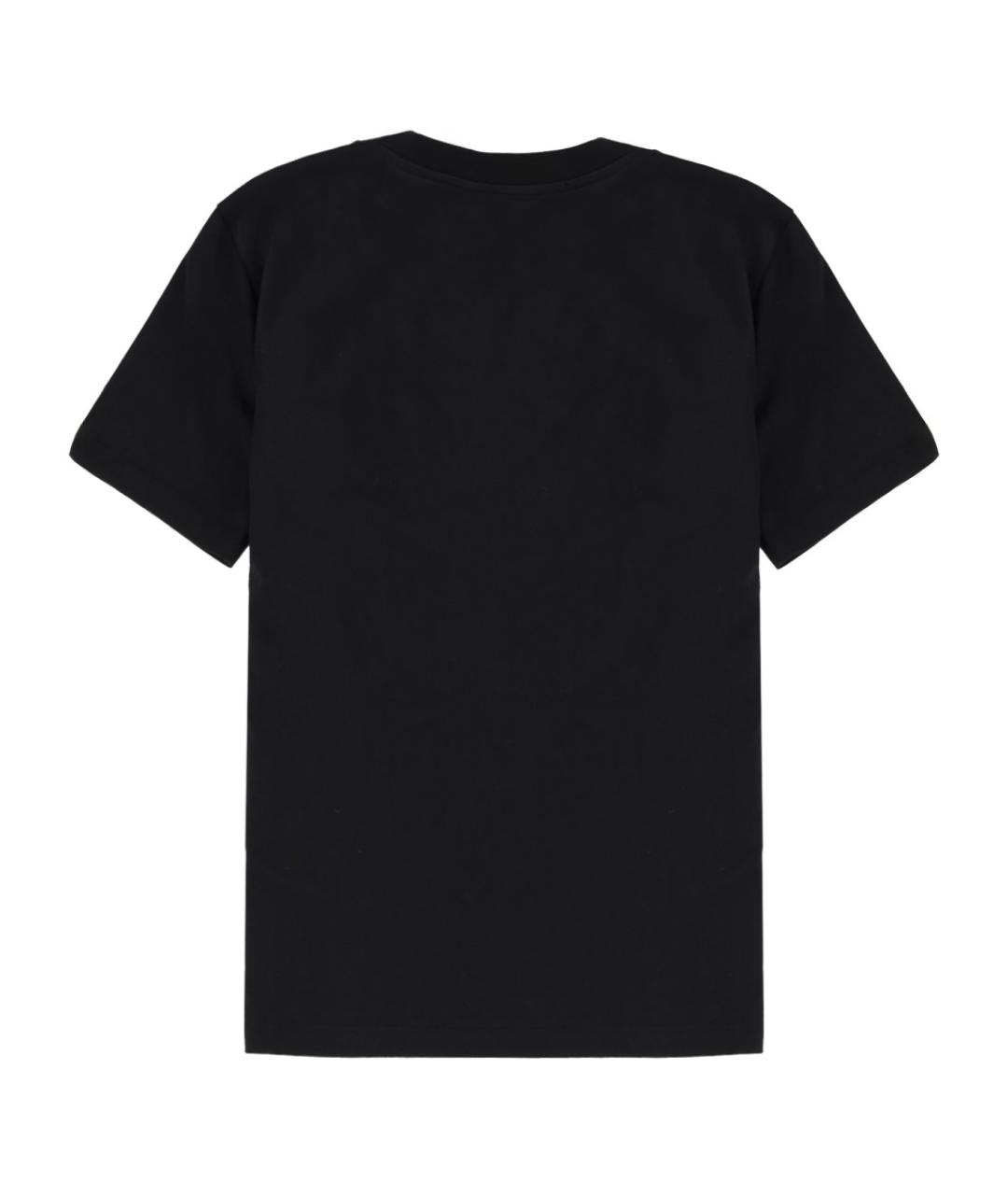 MSGM Черная хлопковая футболка, фото 2