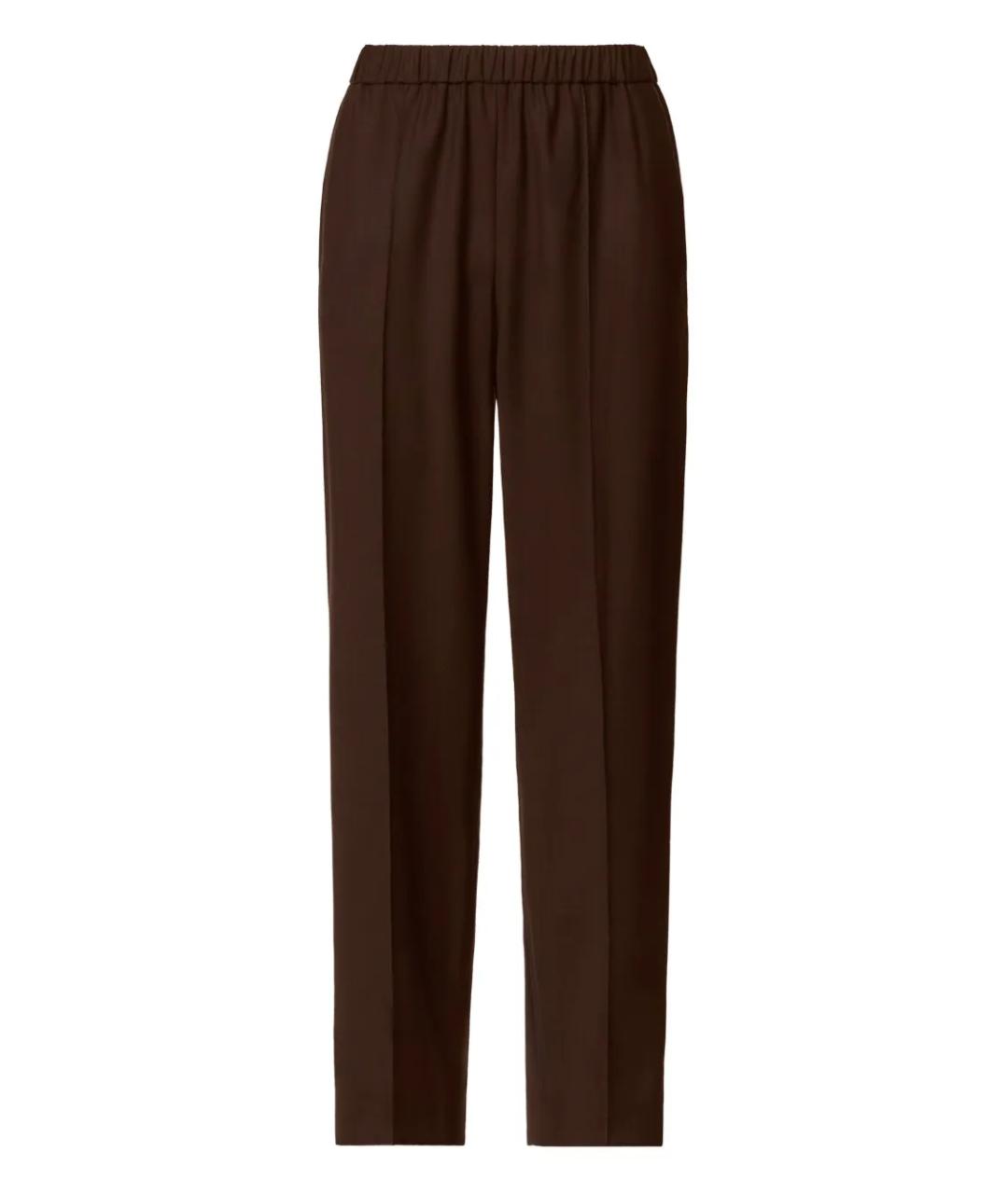 FABIANA FILIPPI Коричневые шерстяные прямые брюки, фото 1