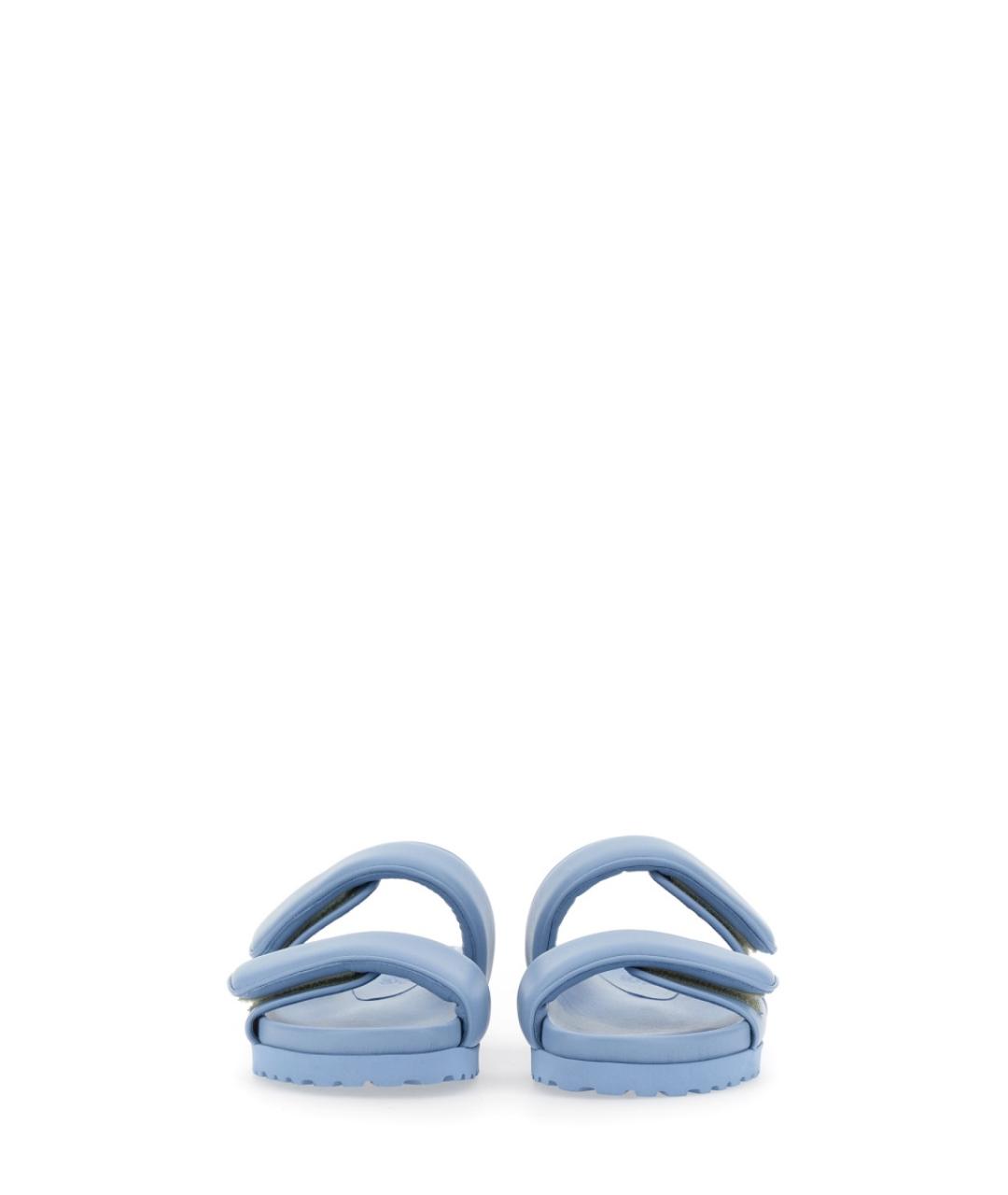 GIABORGHINI Голубые кожаные сандалии, фото 4
