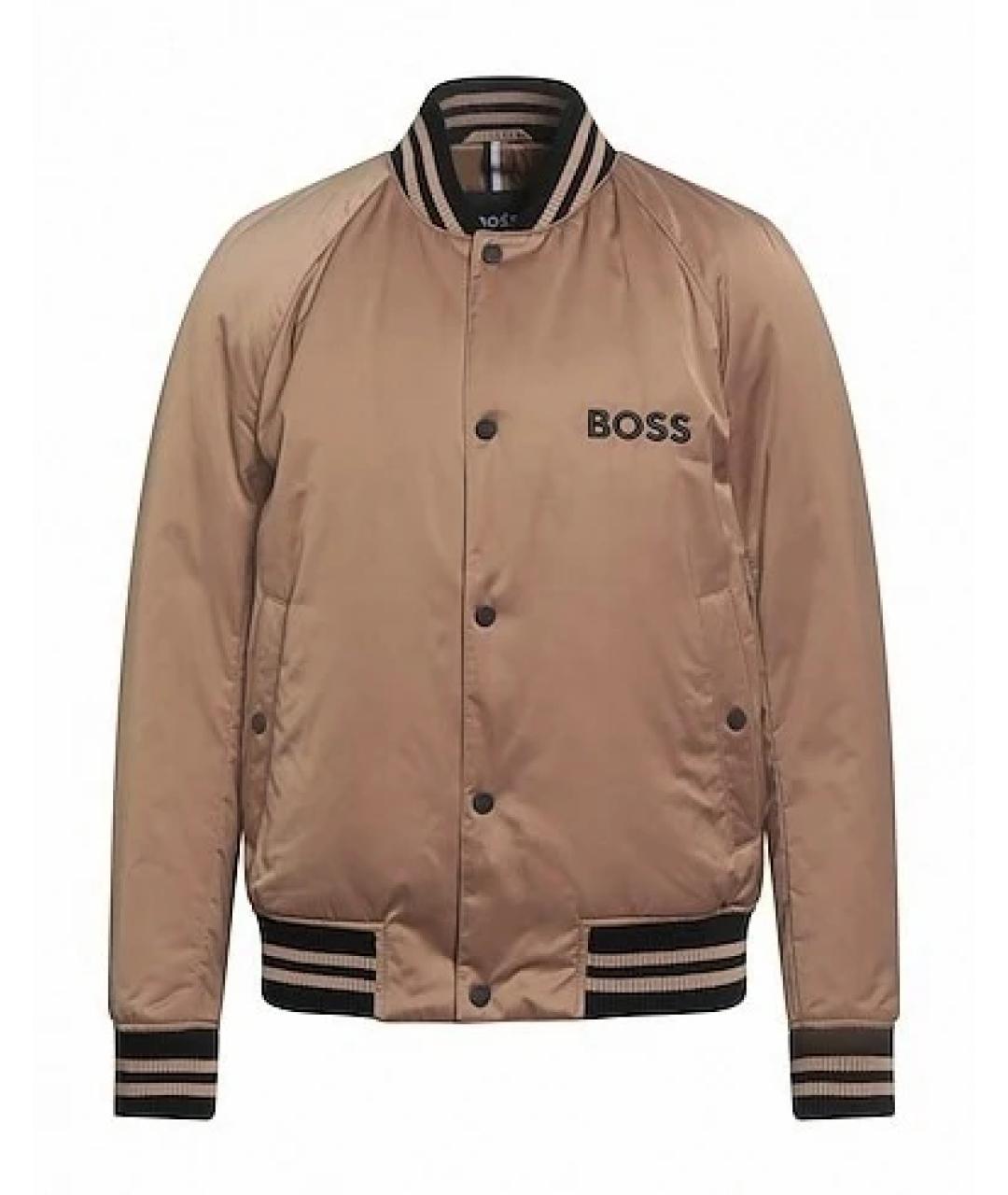 HUGO BOSS Коричневая полиэстеровая куртка, фото 1