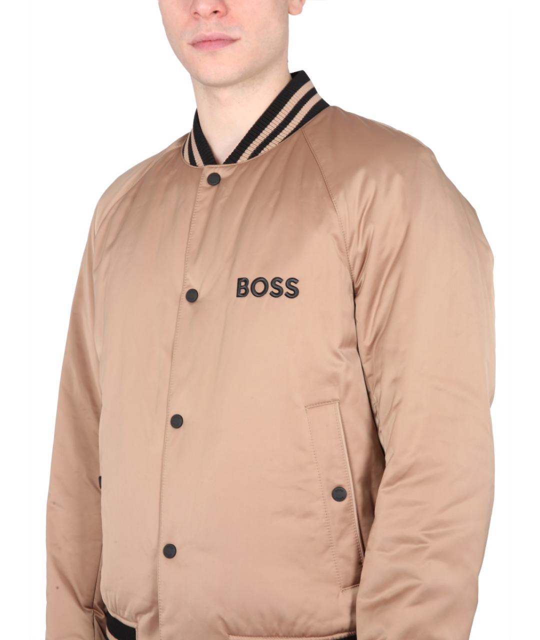 HUGO BOSS Коричневая полиэстеровая куртка, фото 4
