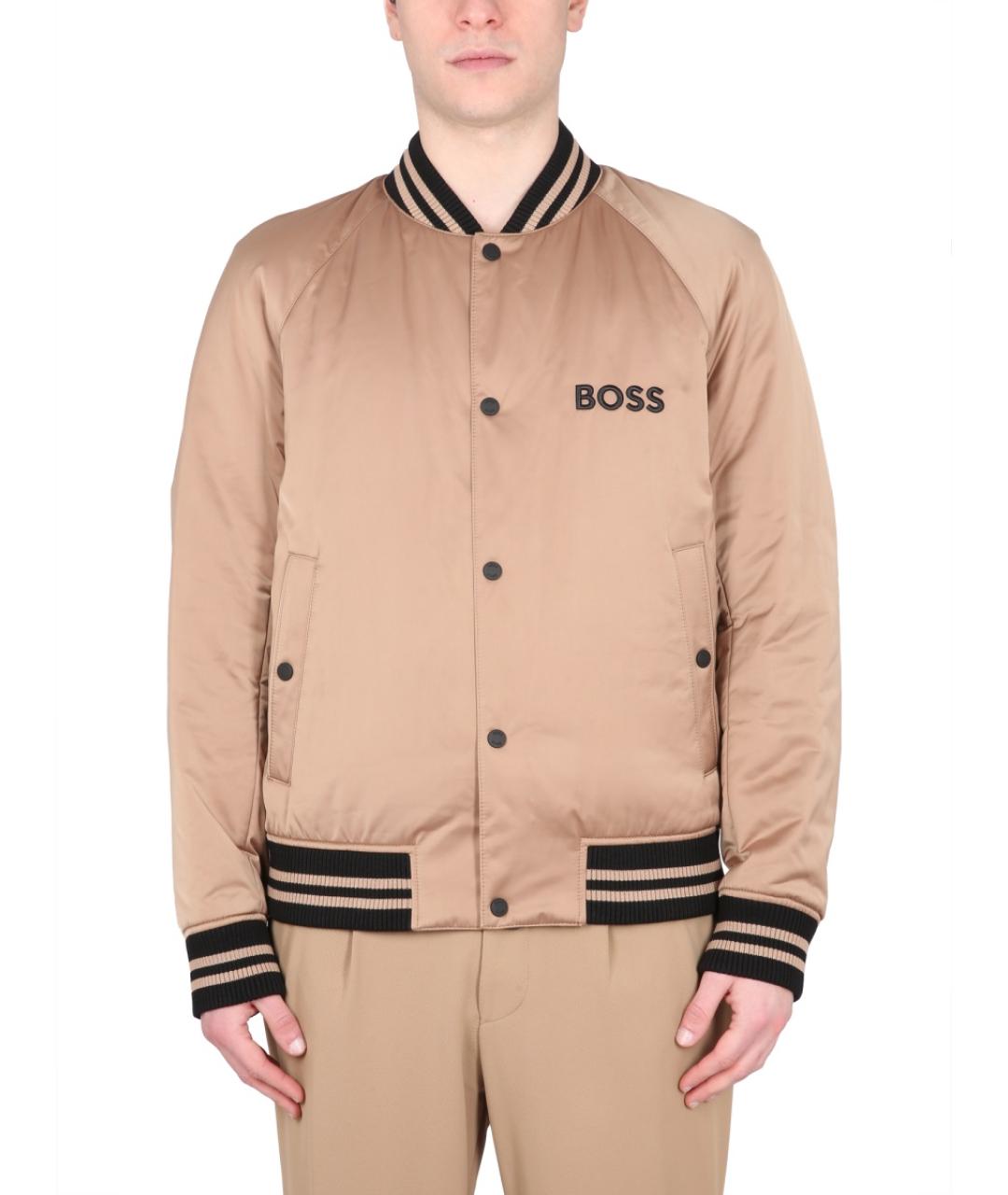 HUGO BOSS Коричневая полиэстеровая куртка, фото 5