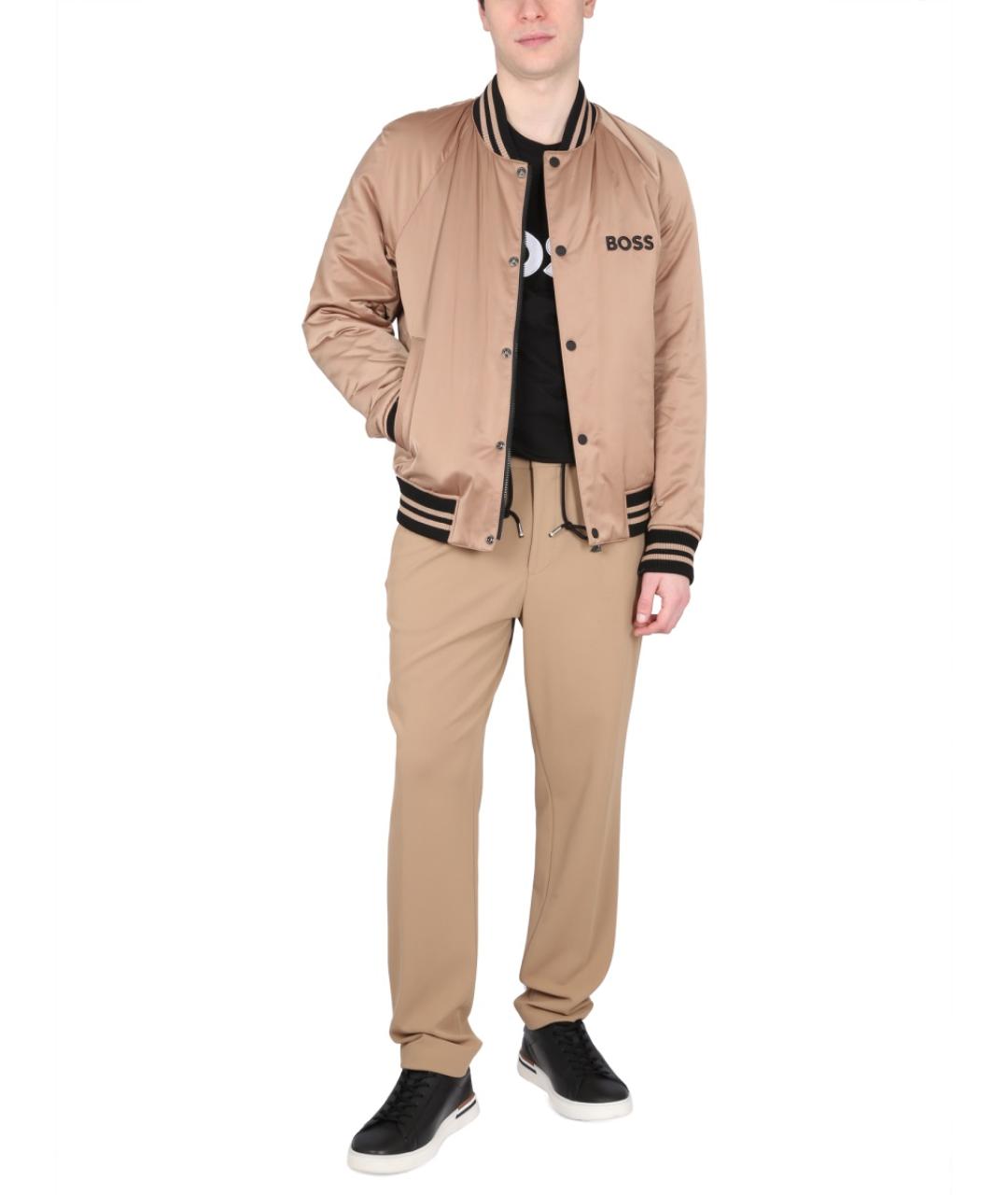 HUGO BOSS Коричневая полиэстеровая куртка, фото 2