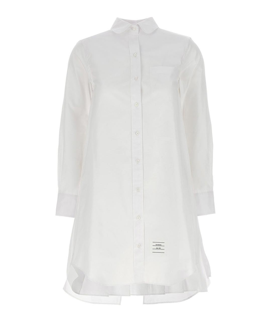 THOM BROWNE Белое хлопковое повседневное платье, фото 1