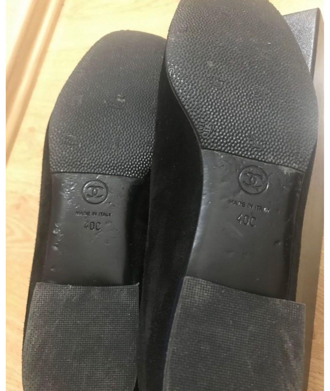 CHANEL Черные замшевые балетки, фото 7