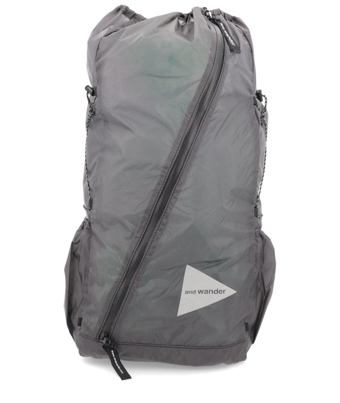 AND WANDER Серый синтетический рюкзак, фото 1