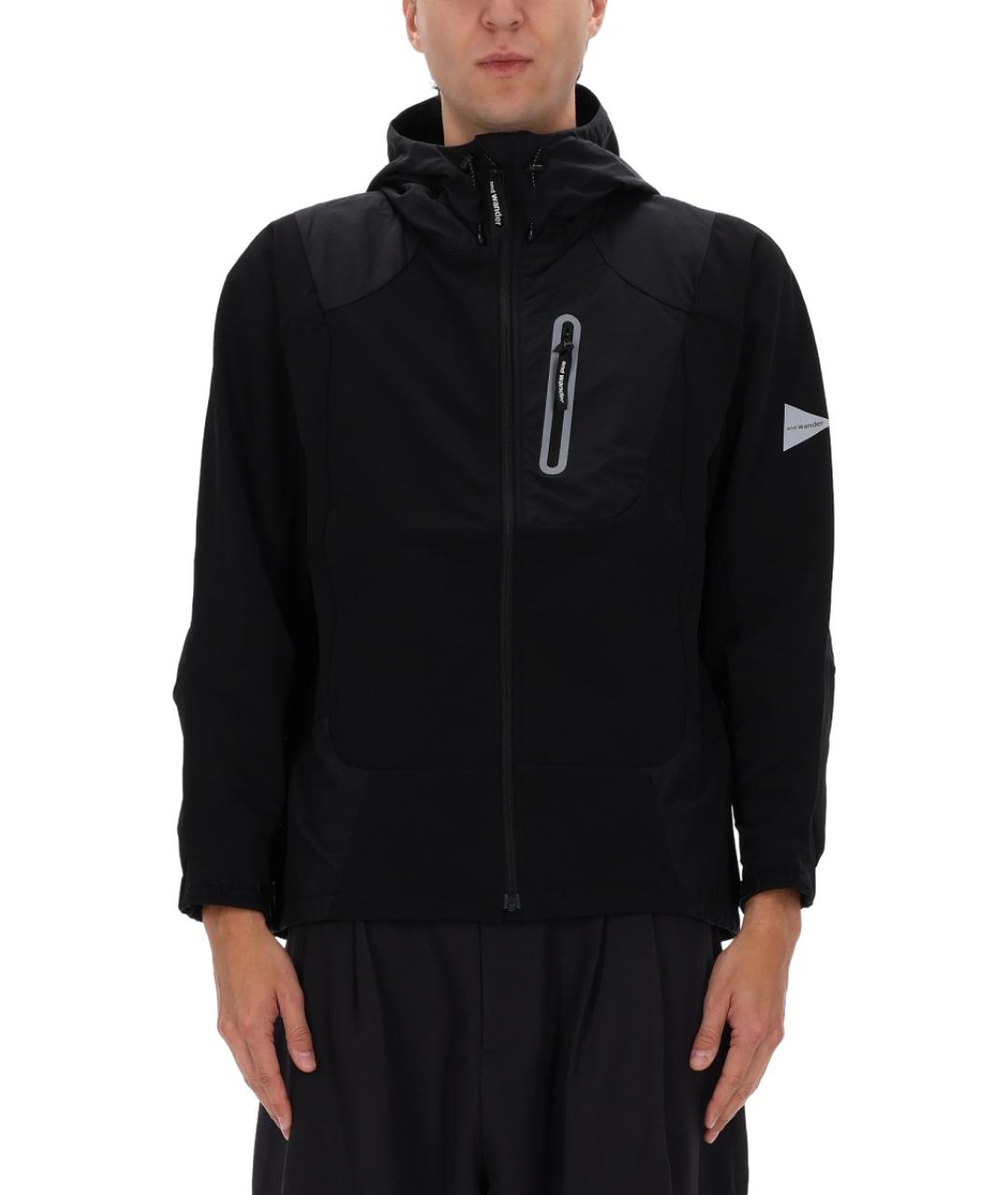AND WANDER Черная полиамидовая куртка, фото 2