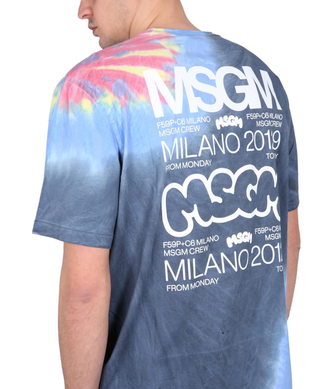 MSGM Мульти хлопковая футболка, фото 5