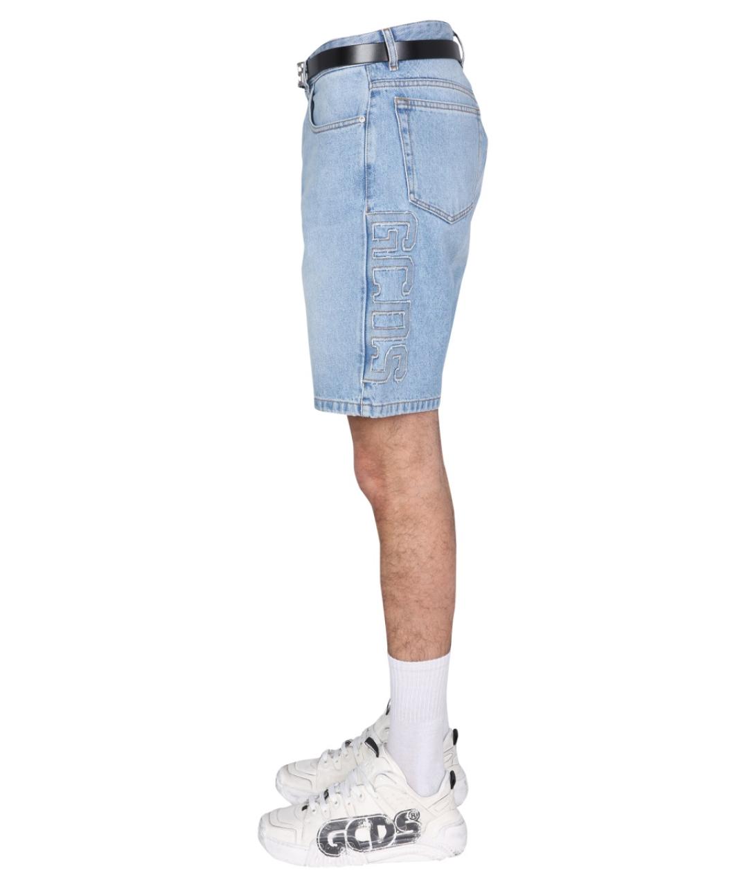 GCDS Голубые хлопковые шорты, фото 4