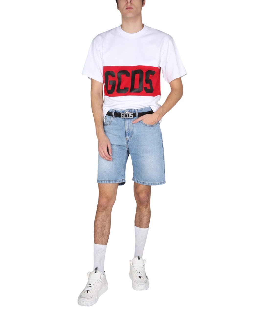 GCDS Голубые хлопковые шорты, фото 3