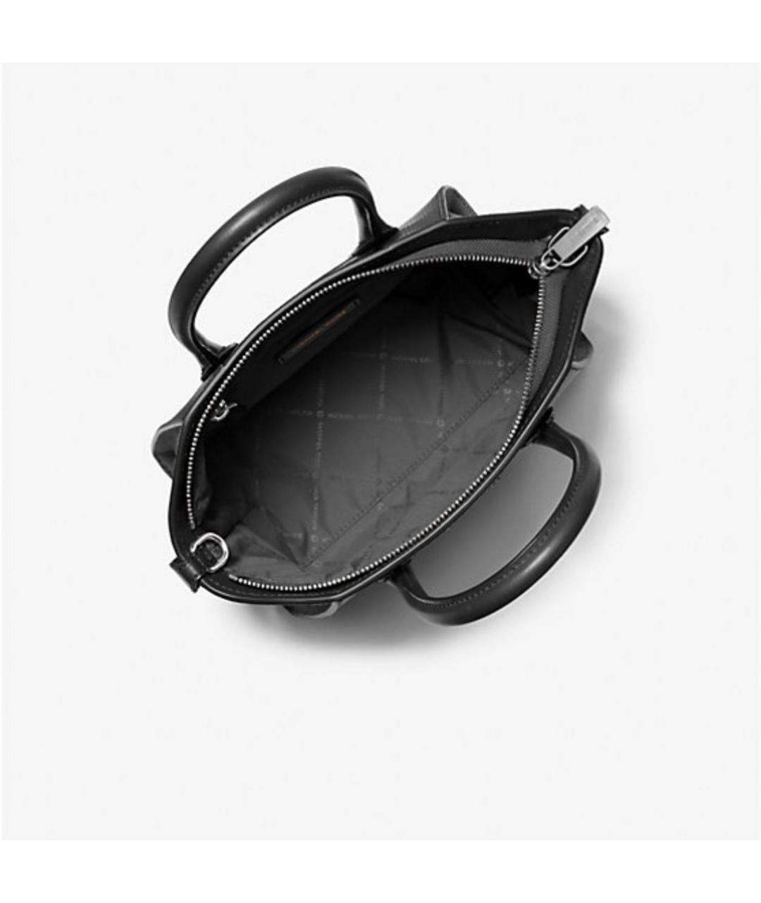 MICHAEL KORS Черная кожаная сумка с короткими ручками, фото 3