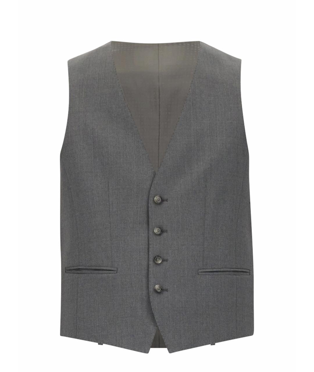 HUGO BOSS Серый шерстяной жилет, фото 1