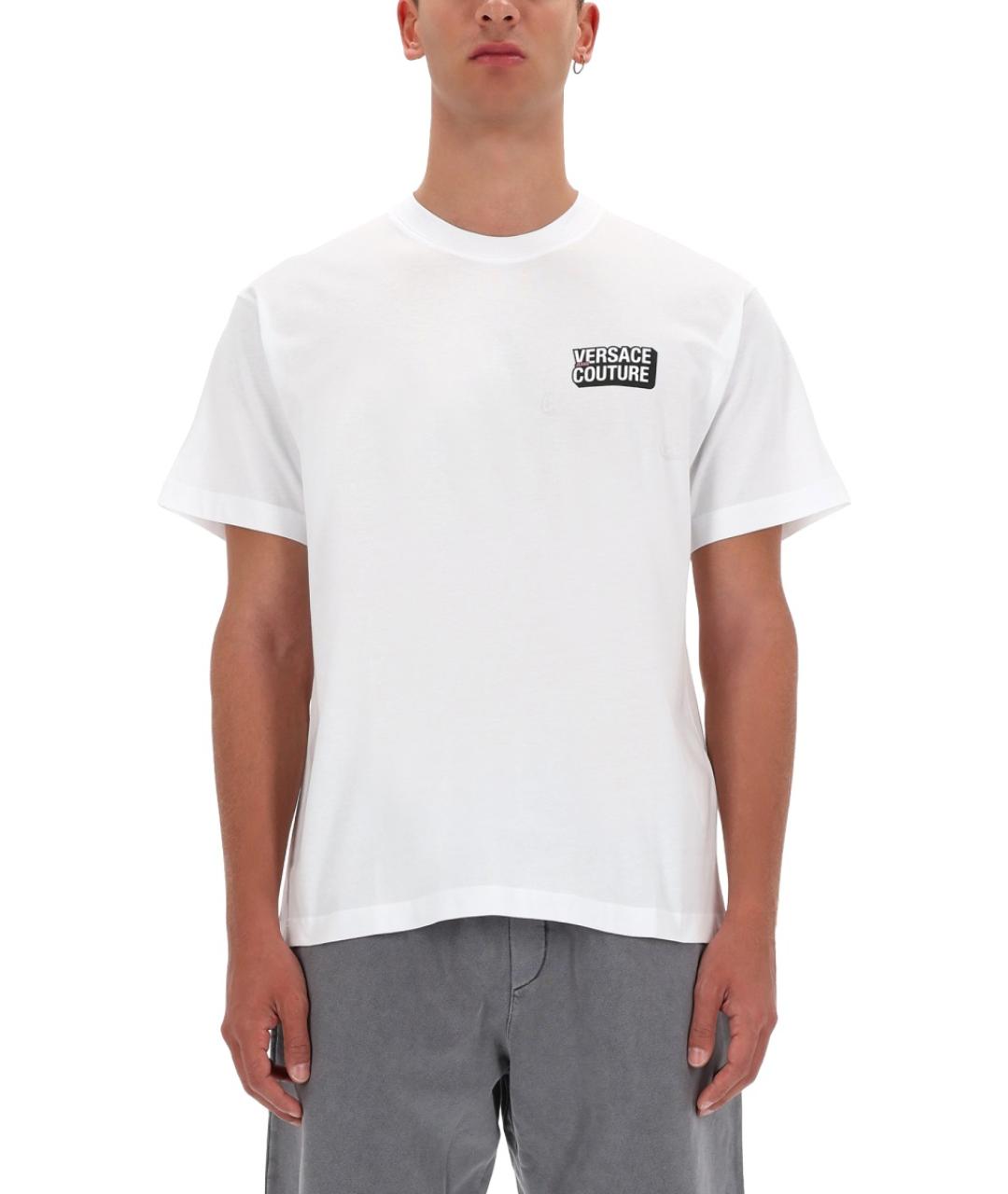 VERSACE JEANS COUTURE Белая хлопковая футболка, фото 1