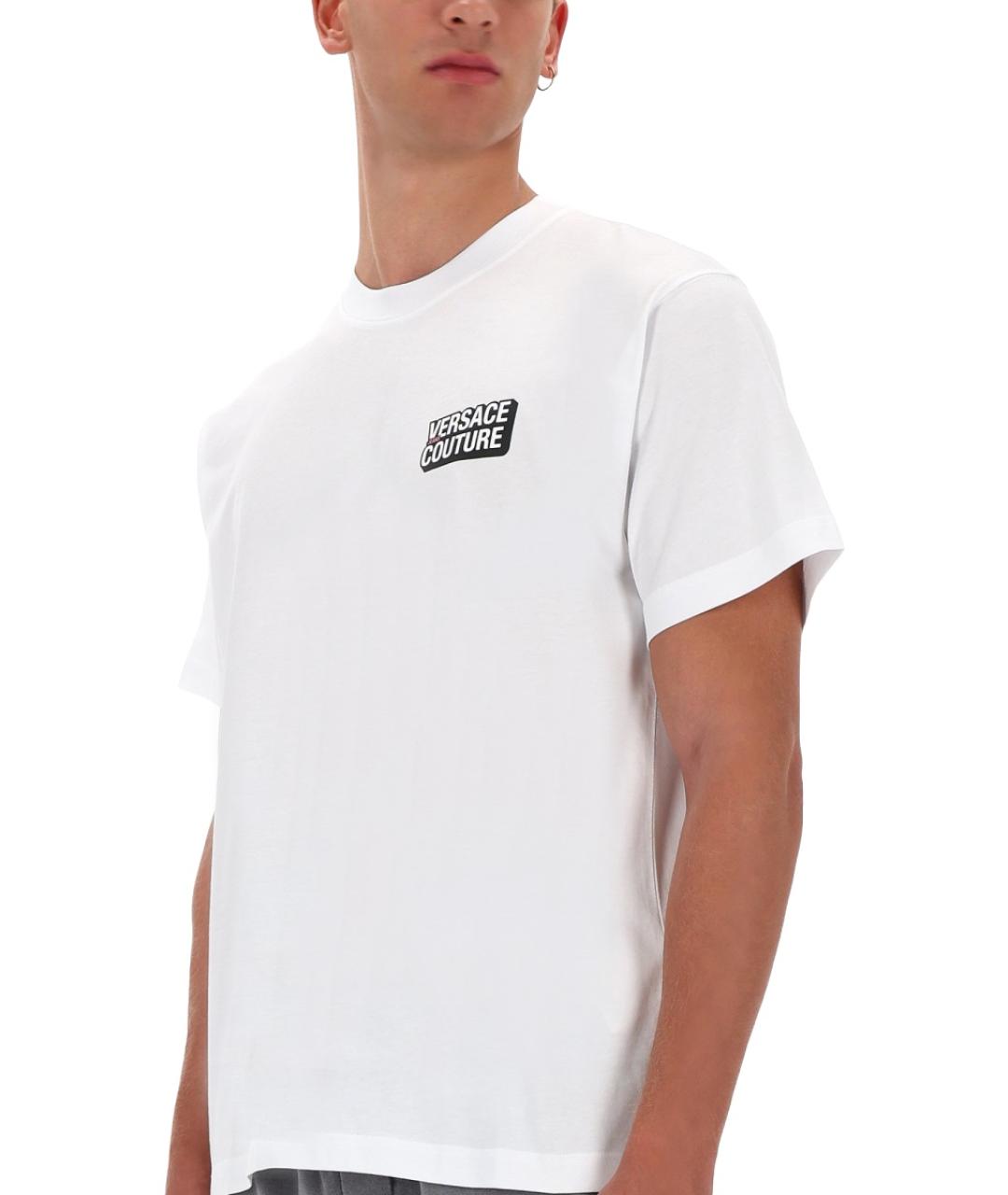 VERSACE JEANS COUTURE Белая хлопковая футболка, фото 3