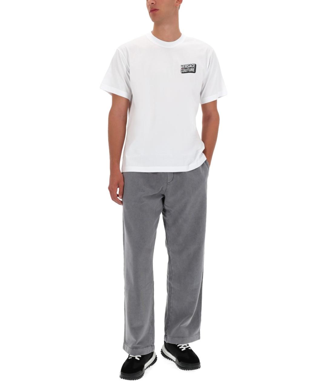 VERSACE JEANS COUTURE Белая хлопковая футболка, фото 2