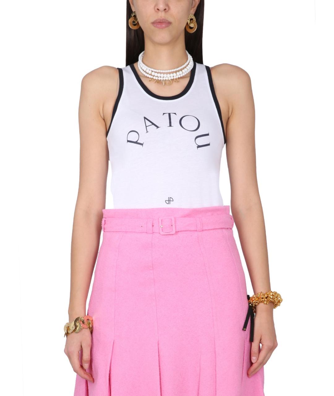 PATOU Белая хлопковая майка, фото 5