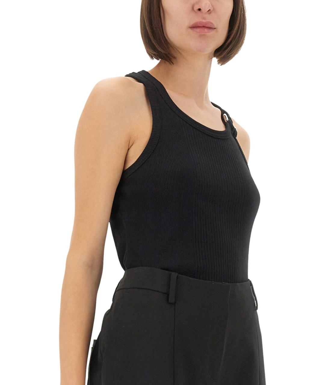 JEAN PAUL GAULTIER Черная хлопковая майка, фото 4