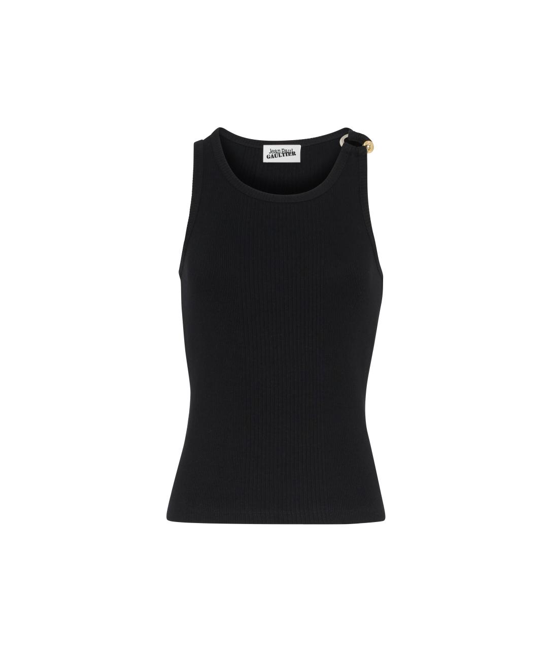 JEAN PAUL GAULTIER Черная хлопковая майка, фото 1