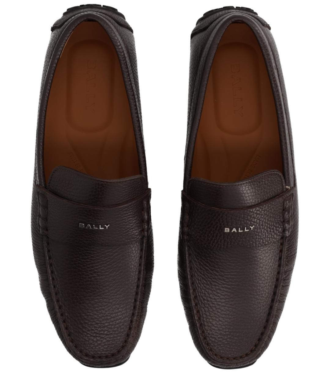 BALLY Коричневые кожаные мокасины, фото 5