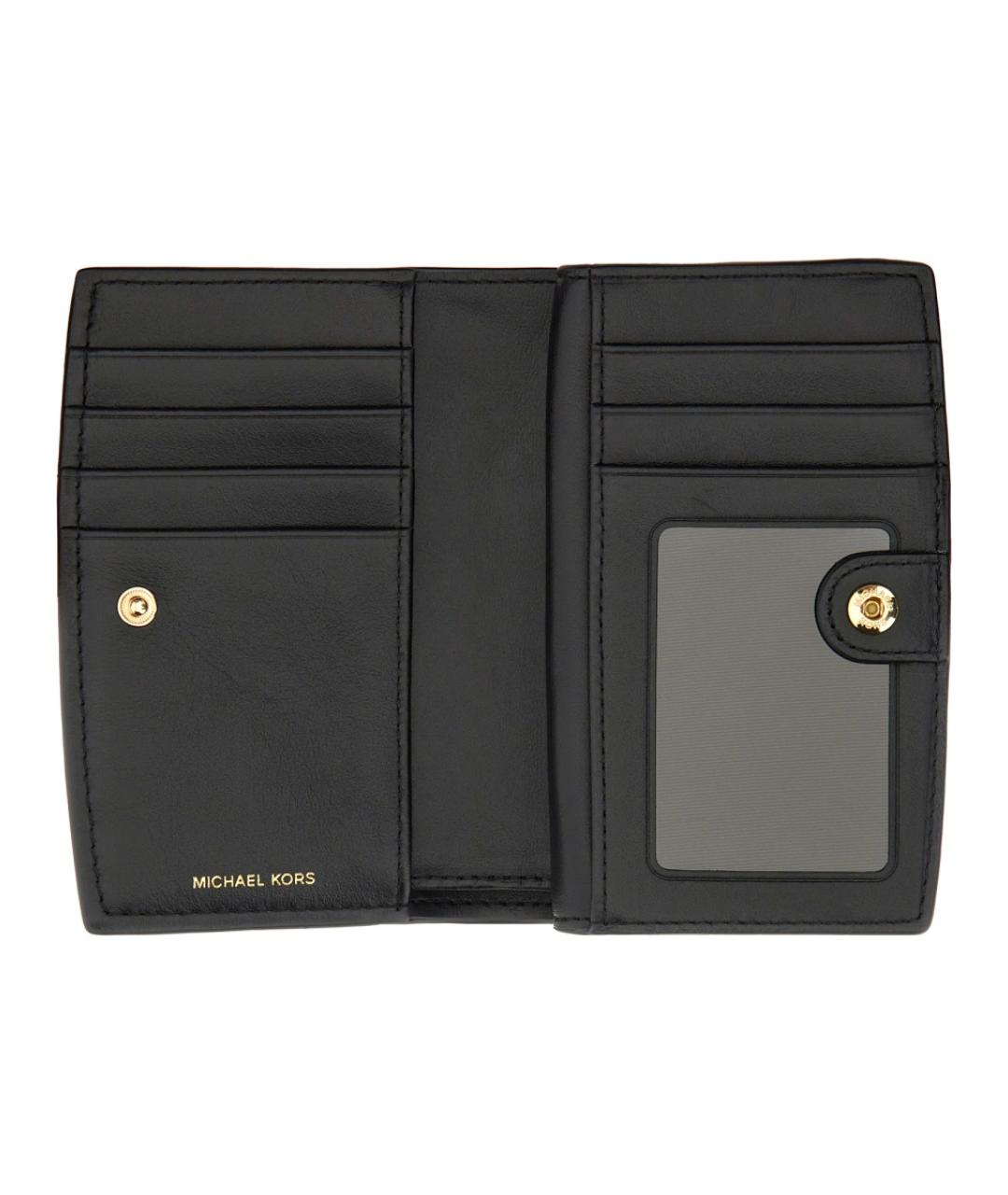 MICHAEL KORS Черный кожаный кошелек, фото 3